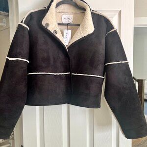 NWT velvet by graham & spencer Kelly Luxe Sherpa Reversible Jacket size L